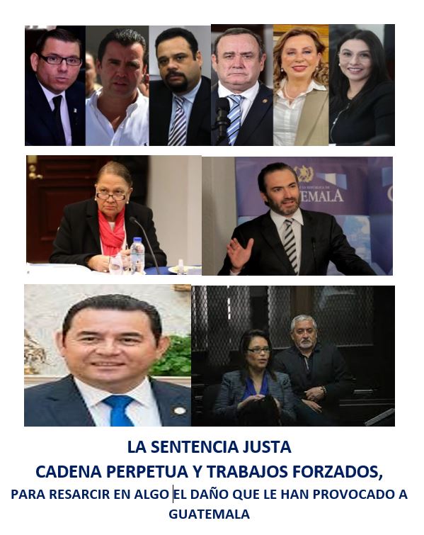 ElfegoRolando's tweet photo. LA SENTENCIA JUSTA
CADENA PERPETUA Y TRABAJOS FORZADOS,
PARA RESARCIR EN ALGO EL DAÑO QUE LE HAN PROVOCADO A GUATEMALA.... https://t.co/vAPlNZoDYP