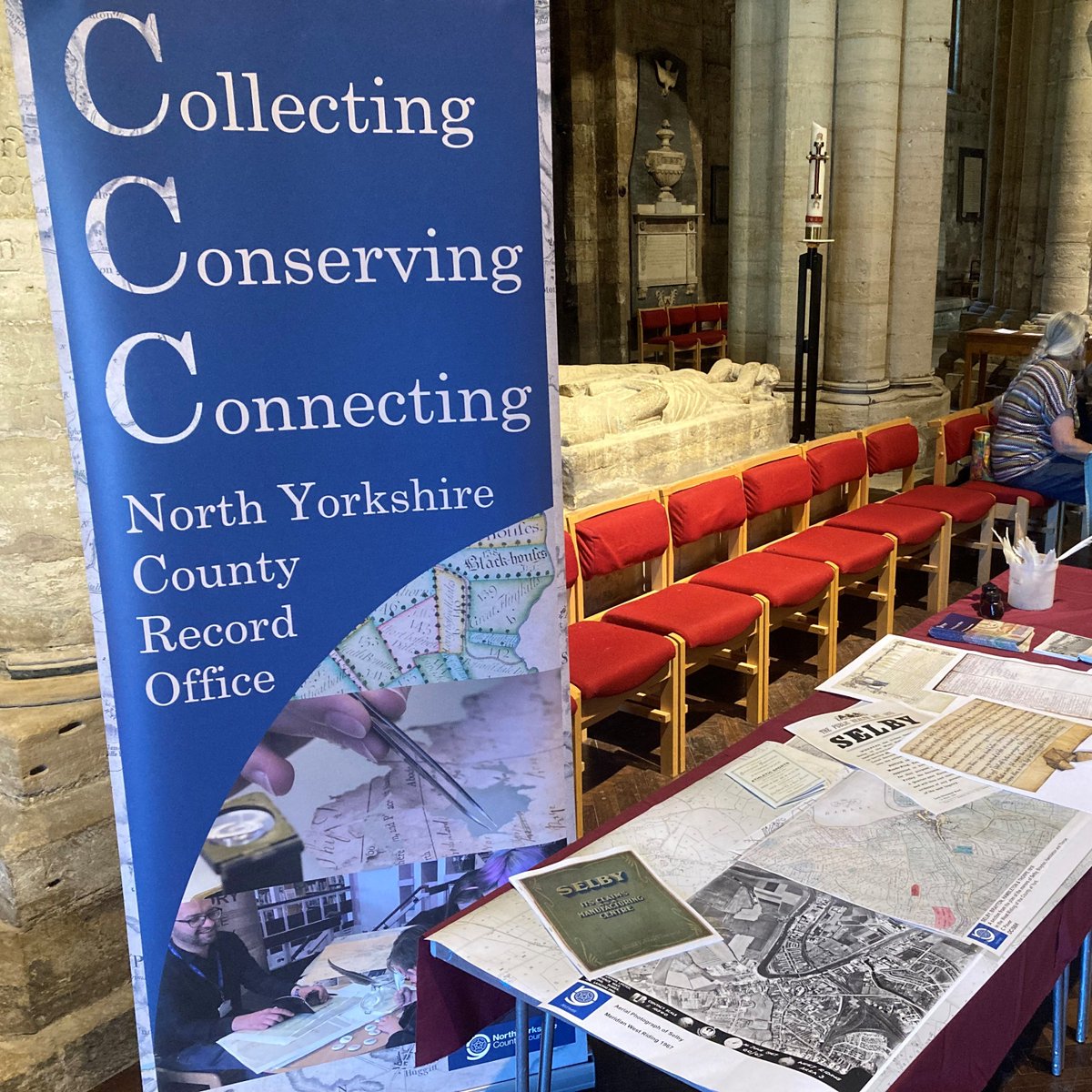 nyccarchives's tweet photo. We love to get out and about meeting people across #NorthYorkshire - taking our pop-up archives to libraries, shows, town and village halls around the county #EYACommunity https://t.co/Gt0MSKS1Ig