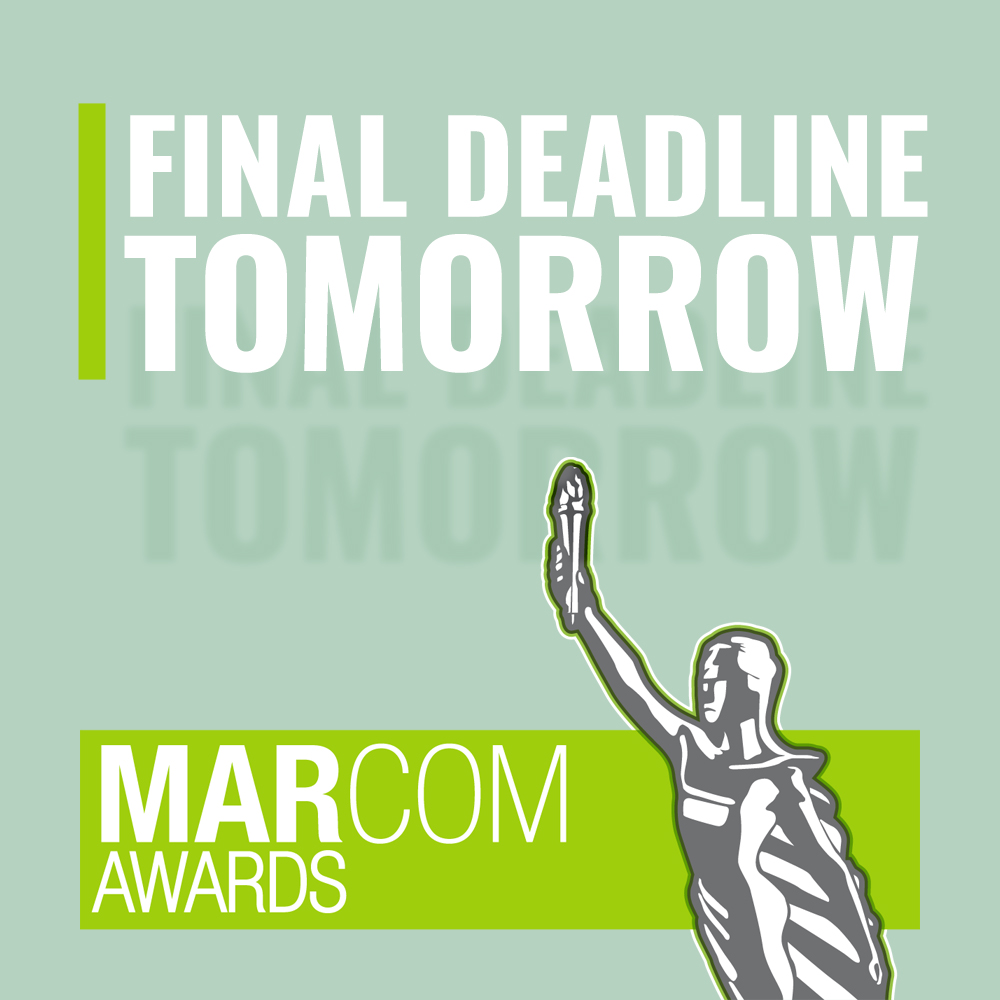 The final deadline to enter is TOMORROW @ 11:59 pm CST. Results from the early deadline have already been announced, and all other winners will be announced by November 1st! enter.marcomawards.com