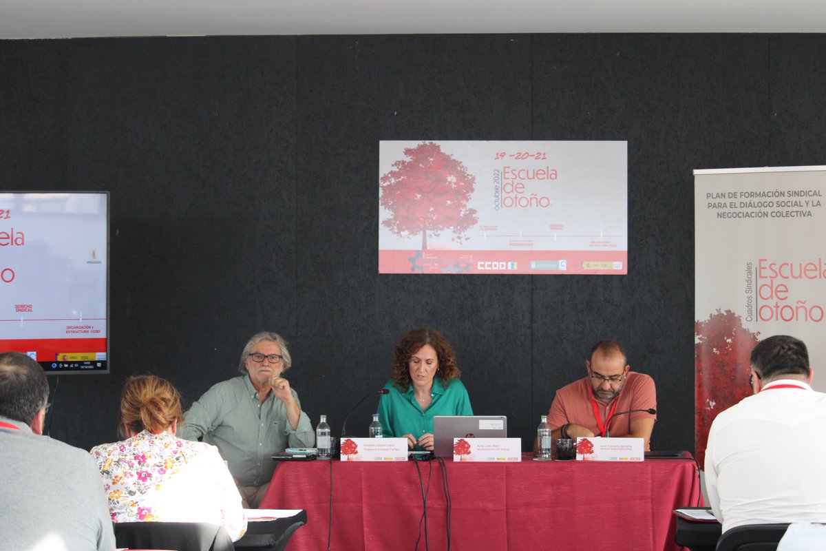 #EstaPasando Bloque de tarde de la #EscuelaDeOtoño con Nuria López, SG CCOO Andalucía, y Javier Pacheco, SG CCOO Catalunya, con La acción sociopolítica y el diálogo social autonómico. @nurialomar @PachecoJpacheco