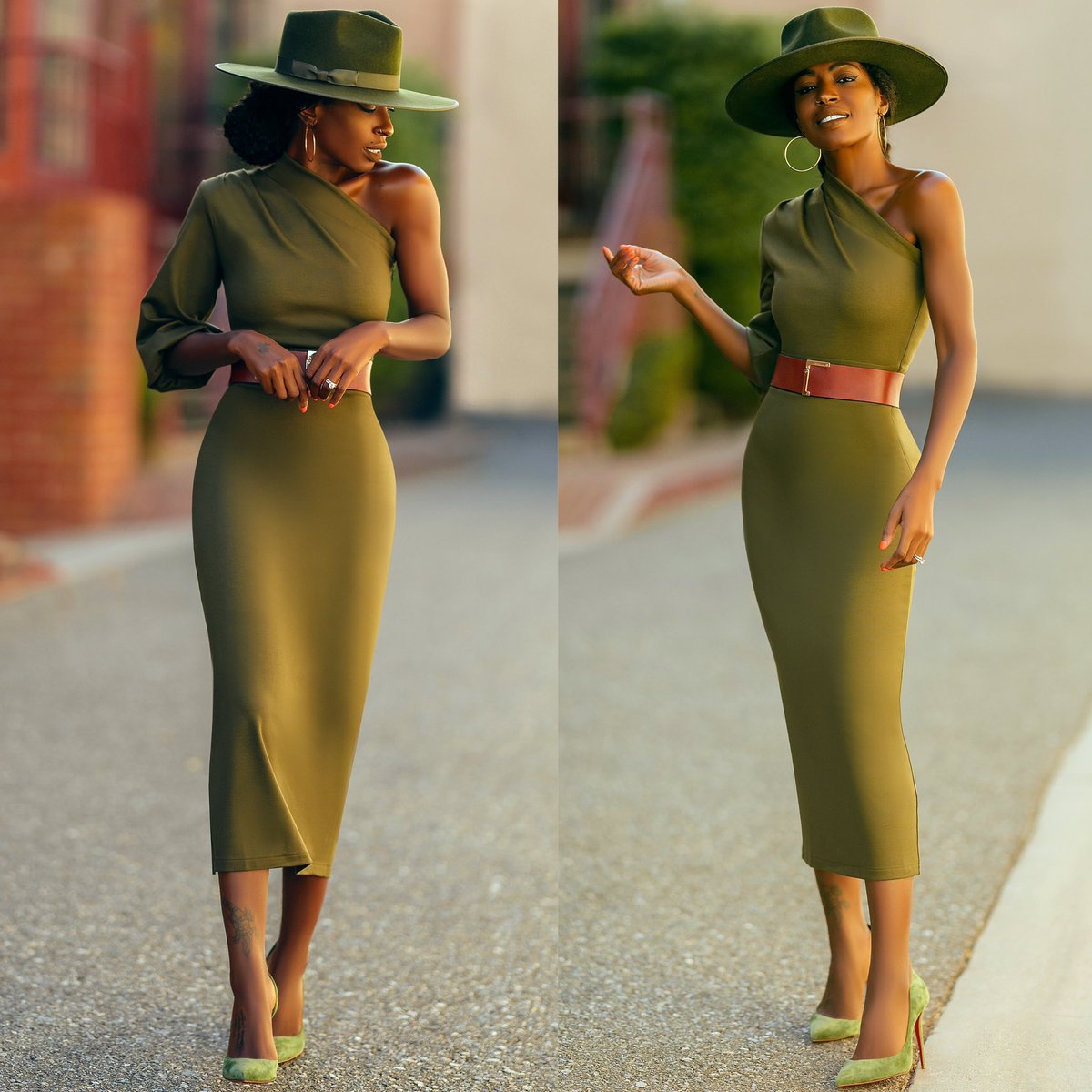 stylepantry's tweet photo. New Outfit Post: Olive One Shoulder Dress -> https://t.co/ZaaNN3fnl7 https://t.co/jF49BCyH8z
