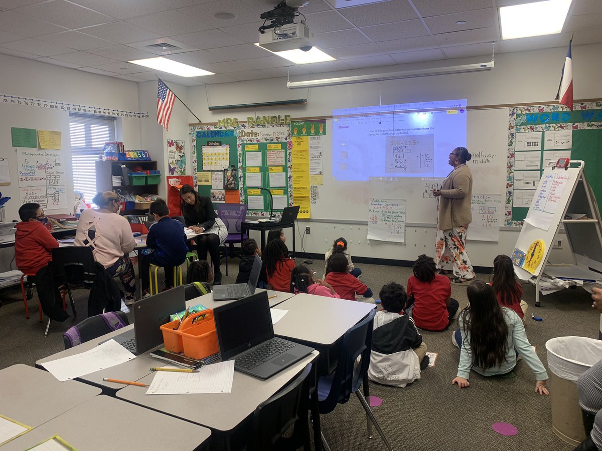 LiteracyLover26's tweet photo. Math in ACTION! Ms. Randle’s third graders’ representations of their problem using a strip diagram. @SISD_TheForce https://t.co/Nm58D8oQdO