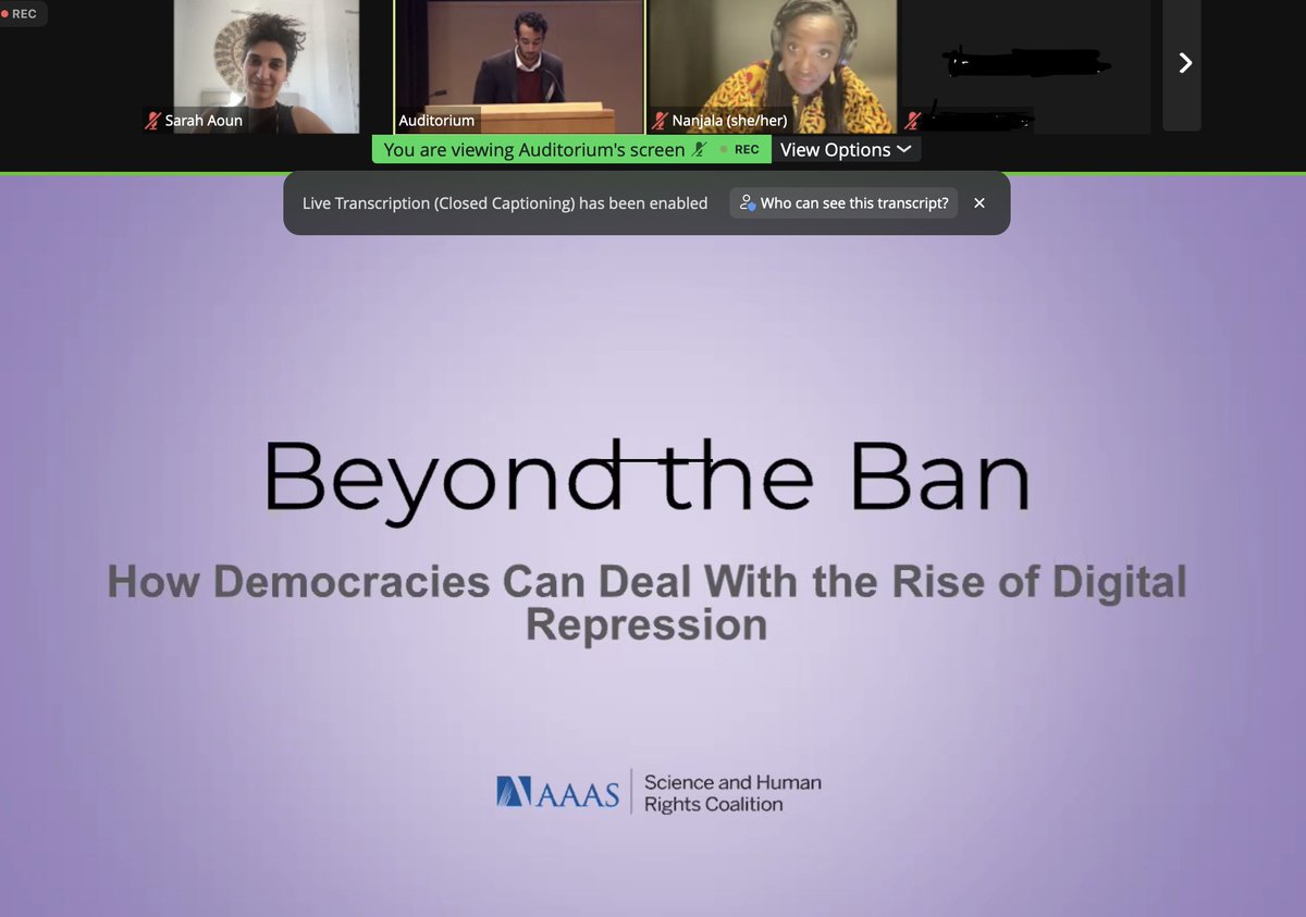 I got to speak at @aaas yesterday with @Nanjala1 @SteveJFeldstein @chrismeserole on the rise of digital repression and the pervasiveness of surveillance tools around the world, moderated by @ishan_sharma3. Thanks again for hosting us @aaas.
