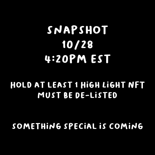 🔥High Lights #NFTGiveaway🔥

You don't want to miss out on the upcoming holder airdrop! so we are giving away this High Light 👇

🔥Follow @High_LightsNFT 
🔥RT/Like
🔥Tag a fren that doesn't have a High Light yet👀

🎉⏰48 hours...
