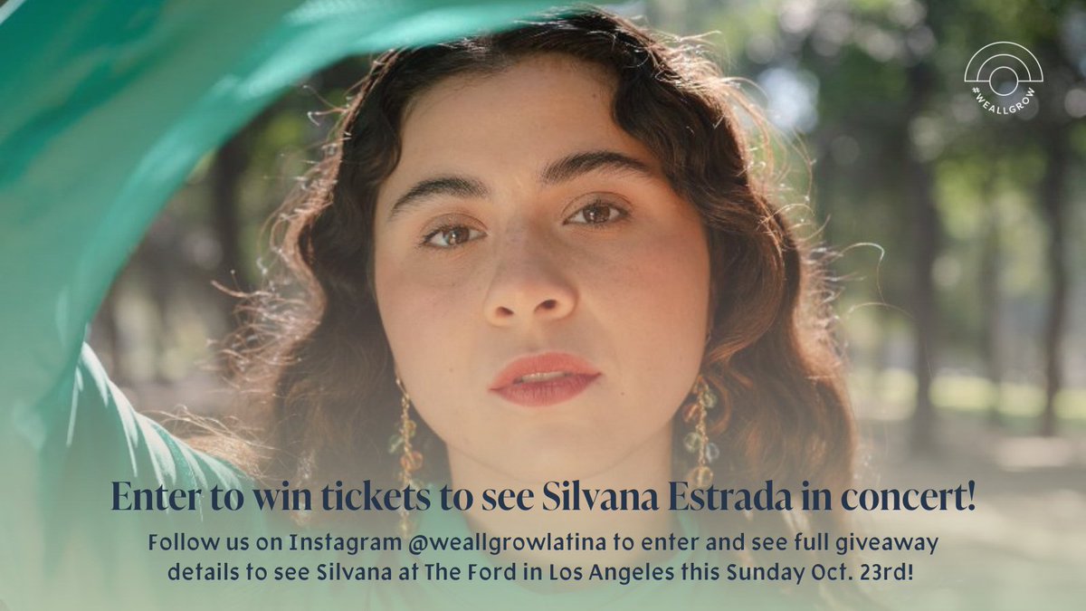 HEY LA! We have your plans for this weekend! ✨ In collaboration with Guerrera PR, we are giving away 2 tickets for you and a friend to see Silvana Estrada this Sunday, Oct. 23 at 7:30 PM at The Ford in Los Angeles, CA. All details + entry on IG: bit.ly/3TAOFWe