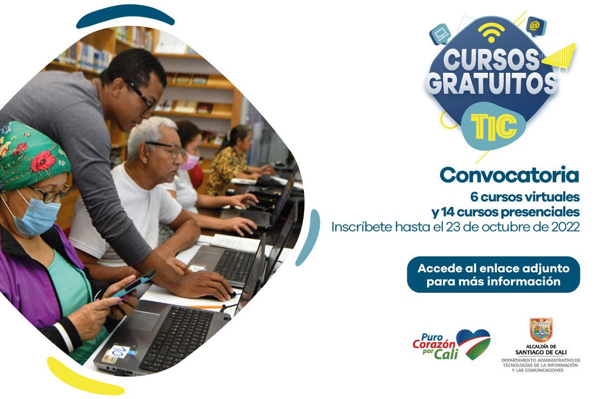 xdoomer's tweet photo. Atención🔔

Tome nota ✍️ de esta gran convocatoria de cursos gratuitos TIC disponibles para personas que tengan 8 años en adelante y quieran aprender y/o mejorar sus conocimientos en herramientas tecnológicas

Ingresa a: https://t.co/cVF9m2LkWu

#Calinteligente
#CaliUnSoloCorazón https://t.co/tCxuITUIve