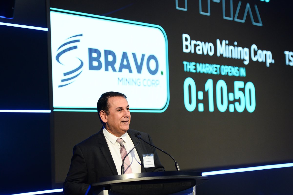 tsx_tsxv's tweet image. .@BRVOmining (TSXV:BRVO) is now trading on #TSXV 🎉 Congratulations Luis Azevedo and the #BRVO team on this new listing, and welcome to TSX Venture Exchange.

#TSXVlisted #palladium #platinum #rhodium #gold #nickel