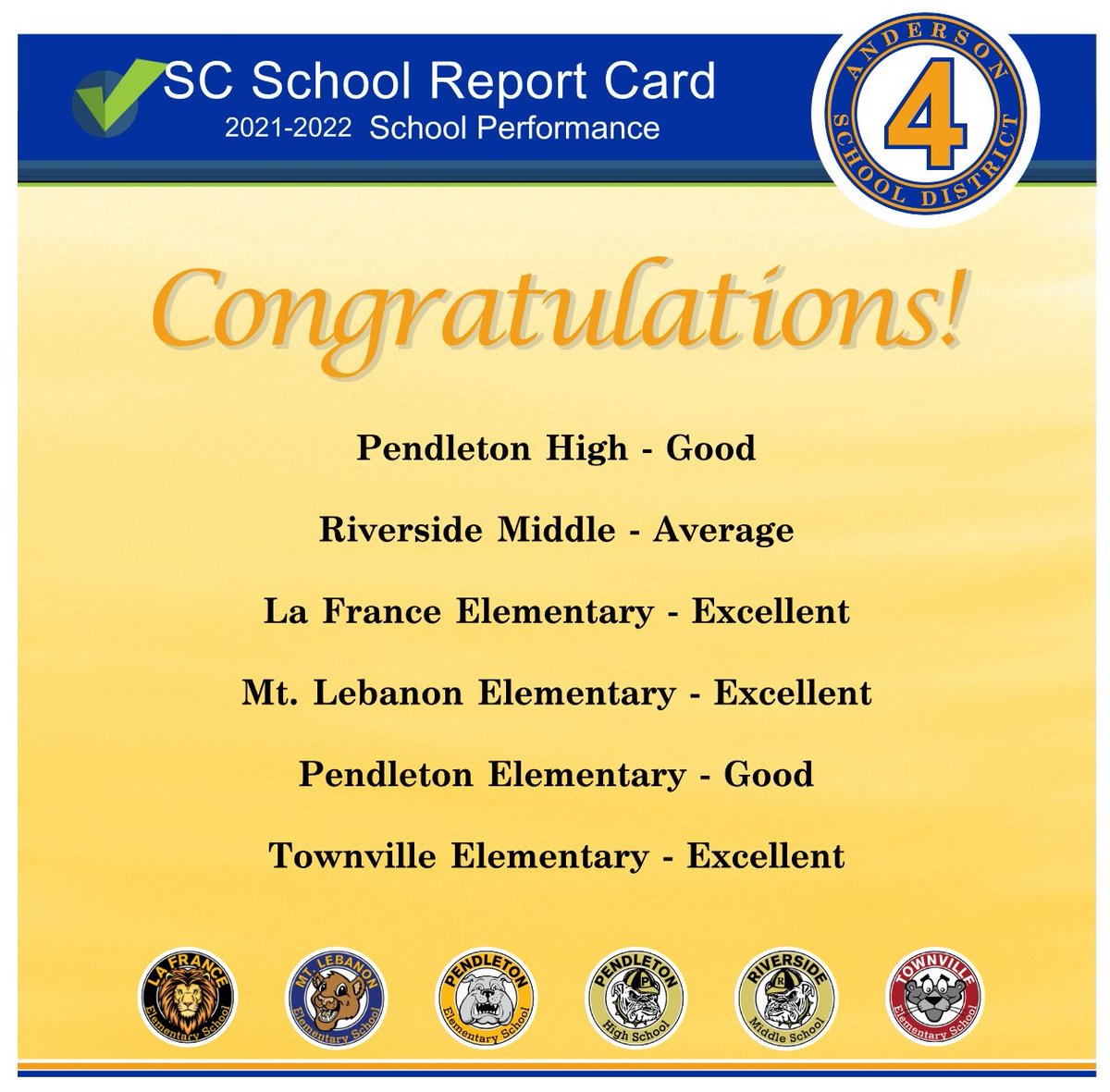 Let's celebrate and appreciate all the hard work that all of the staff, students, families, and communities do in Anderson School District Four!  Our kids are our "WHY"!
#TheFutureBeginsHere