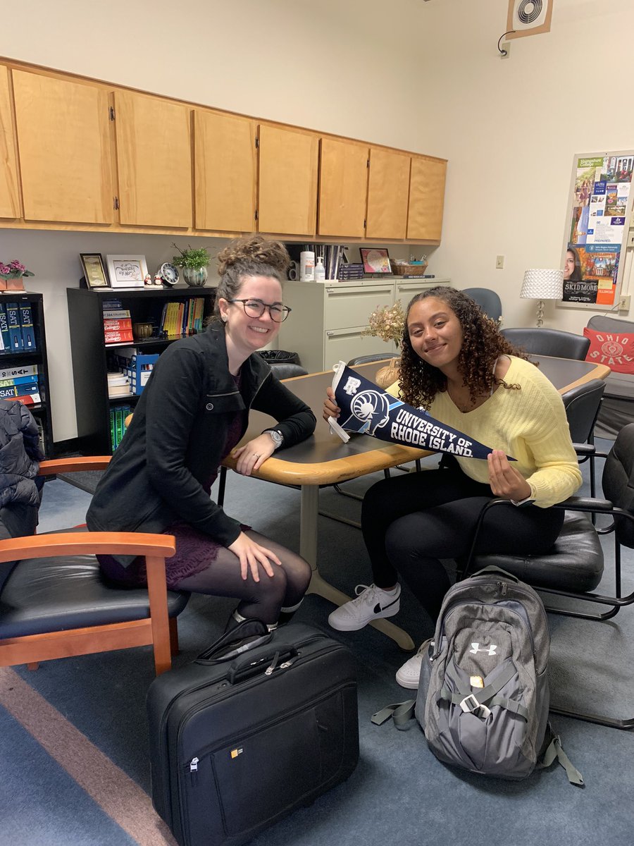 CushingCollege's tweet photo. After a quick break for Family Weekend we are back at #repvisits Thank you @AdmissionURI and @CSCAdmissions for your time and knowledge! #CushingCollegeCounseling #PoweredByCuriosity https://t.co/JYUoODFJTB