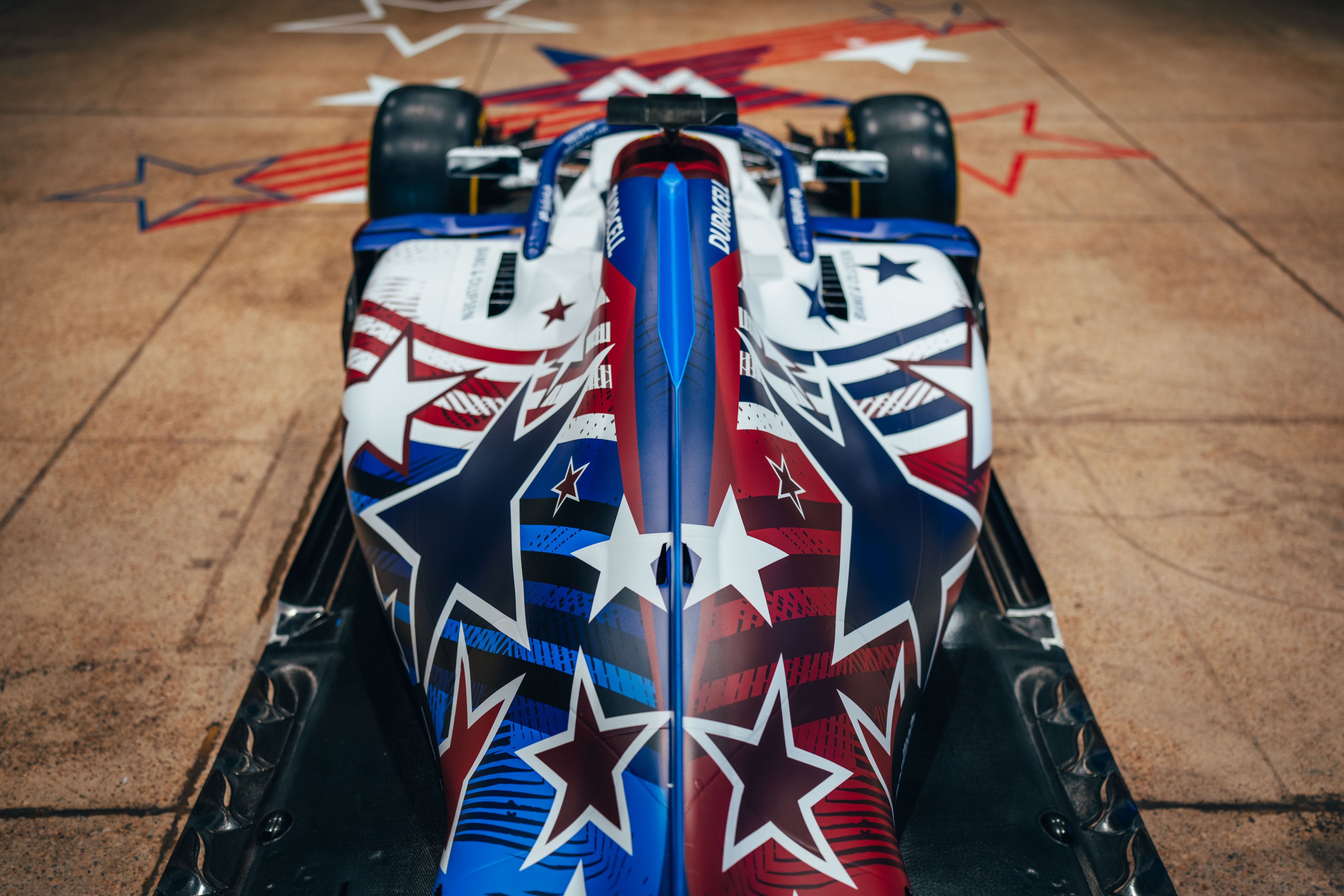 Williams shows special 'Austin livery' for USA GP Car Vrum