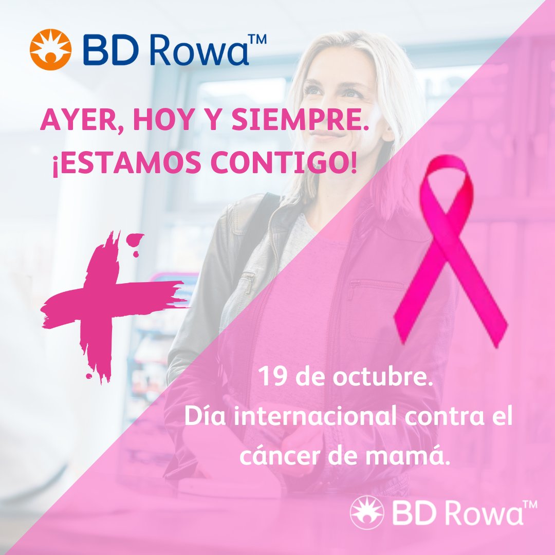 bdrowaes's tweet photo. 🎀 ¡Estamos contigo! Hoy 19 de octubre es el Día mundial contra el cáncer de mama.
Desde @bdrowaes te acompañamos ayer, hoy y siempre!
Queremos poner nuestro granito de arena, para ayudar a visibilizar, sensibilizar y concienciar.
#cancerdemama #19octubre #diamundialcancerdemama https://t.co/Tsd8f9GcpM