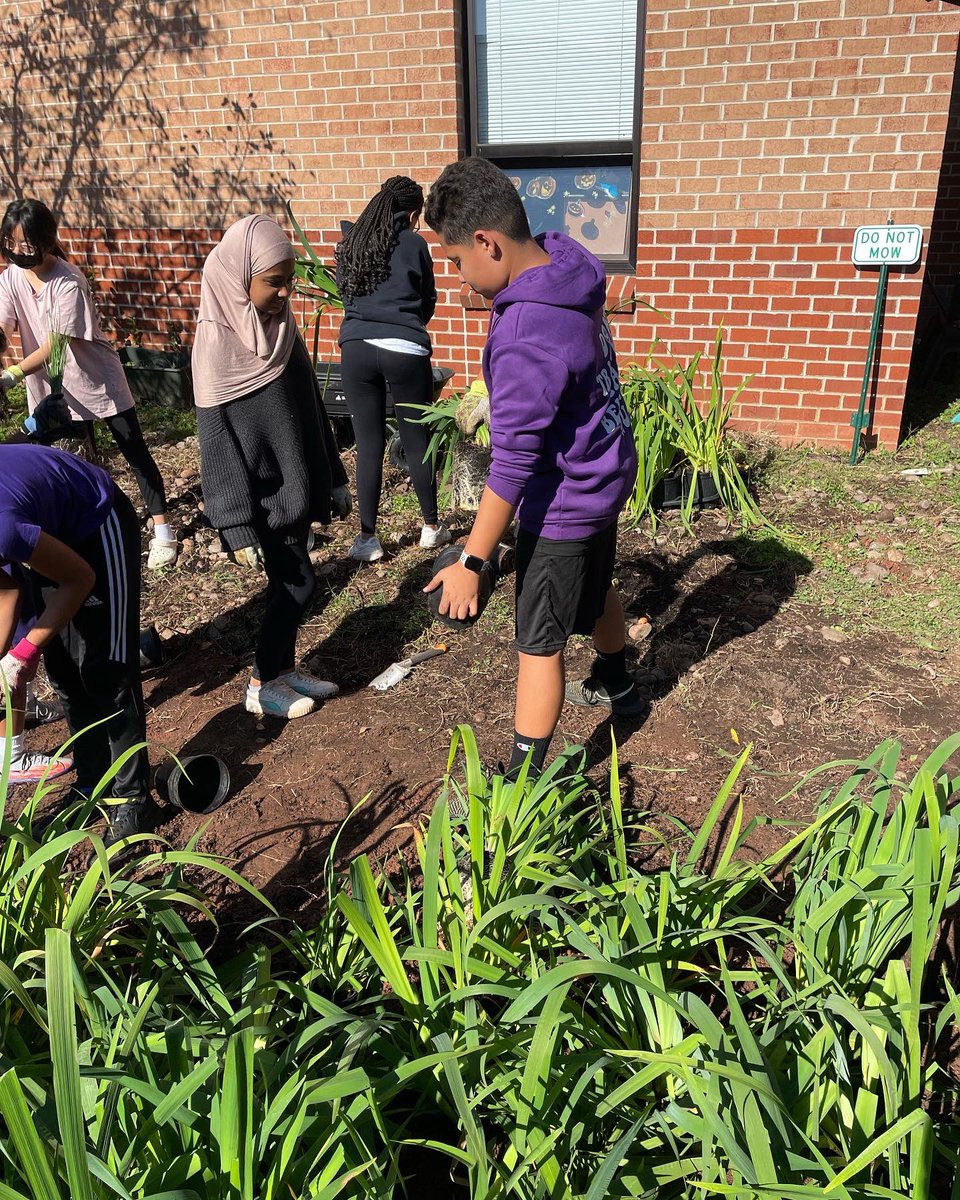 GbwTeam6's tweet photo. 6th graders volunteered to help with the revitalize, restore, and replant watershed project! @GBW_ES #greenthumbs https://t.co/ImQ2OWHE20