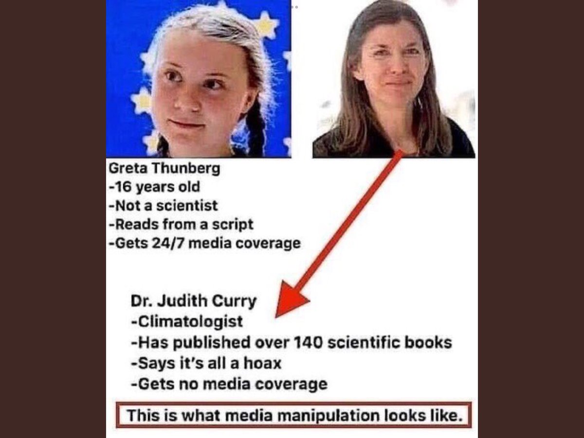 angela_windle's tweet photo. @GretaThunberg We don’t listen to uneducated kids , leave it to the real scientists that keep getting cancelled on twitter because it’s them that are telling the truth not you who gets paid by #KlausSchwab to spread your lies
#ClimateScam https://t.co/pWwhbcN5nC