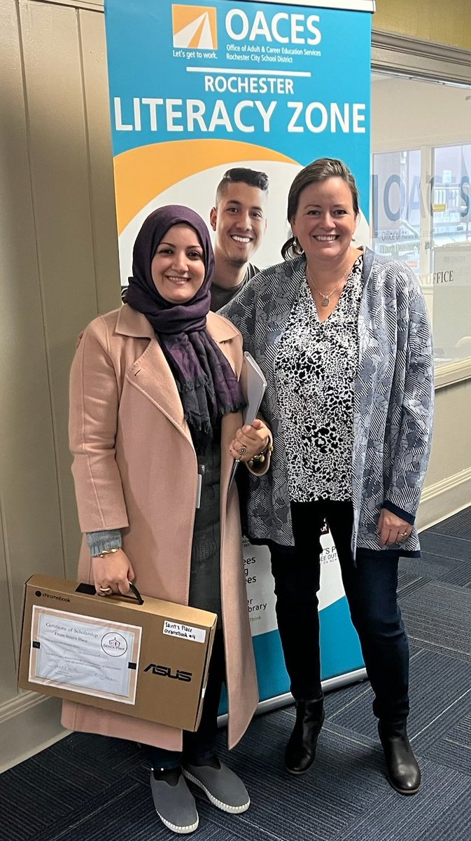 lfestenstein's tweet photo. @RCSDOACES is SO proud to partner with Saint's Place who have provided helped provide digital access to to our students through a laptop scholarship! Thank you for supporting our students! Now, #Let'sGetToWork! https://t.co/H7z1rD9VKB
