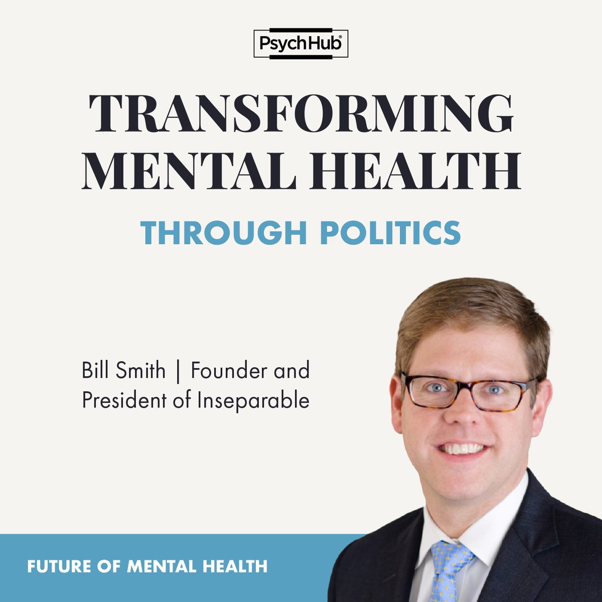 PsychHub's tweet image. “There ought to be no wrong door and no wrong place to talk about #mentalhealth and what&apos;s going on in your life.&quot; - Bill Smith @dcbillsmith