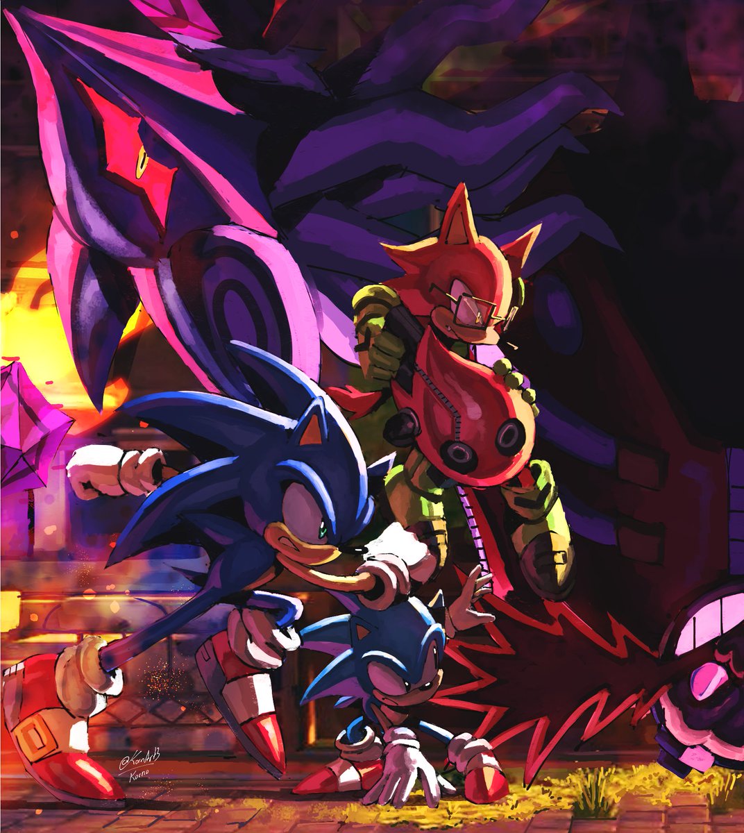 KornArt3's tweet photo. Sonic Mania / Sonic Forces ! https://t.co/89QLFBfYck