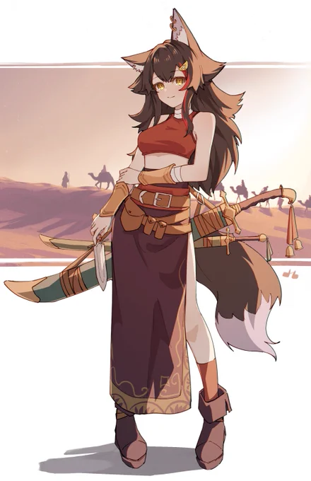 Day 19: [Medieval]  Wolf Nomad Mio#HOLOctober #みおーん絵 