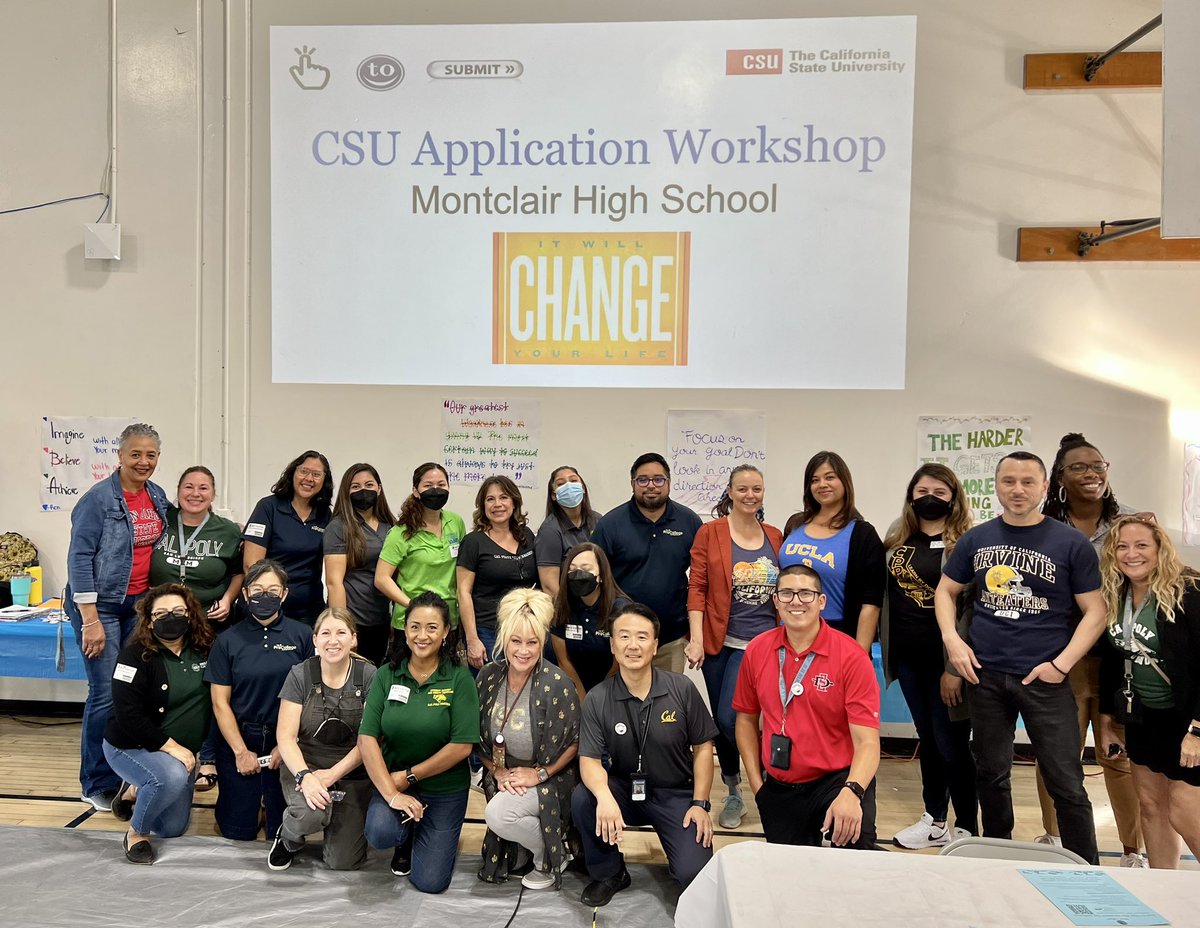 MontclairCavs's tweet photo. Montclair High School Class of 2023, we are ready to assist you in submitting your CSU college application. Happy happy day!!! Ⓜ️💙🖤#ClickToSubmit @CavCounselors @OntMontPS @calpolypomona @CPPCaminos @CSUSBAdmissions @CalStateLA @ChaffeyLearning https://t.co/jfrGbLUClp