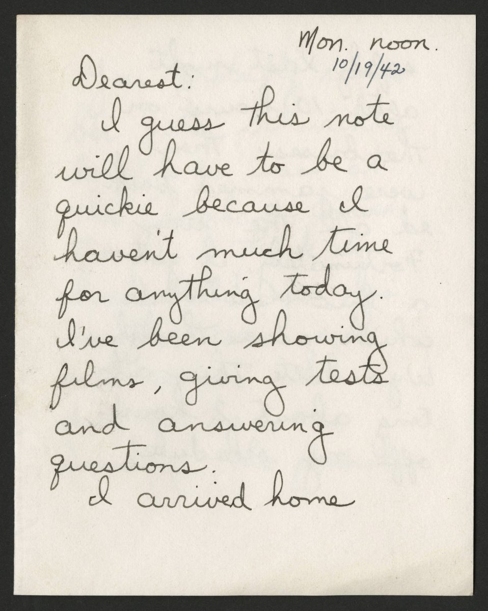 "I guess this note will have to be a quickie because I haven't much time for anything today." bit.ly/3yV1piy