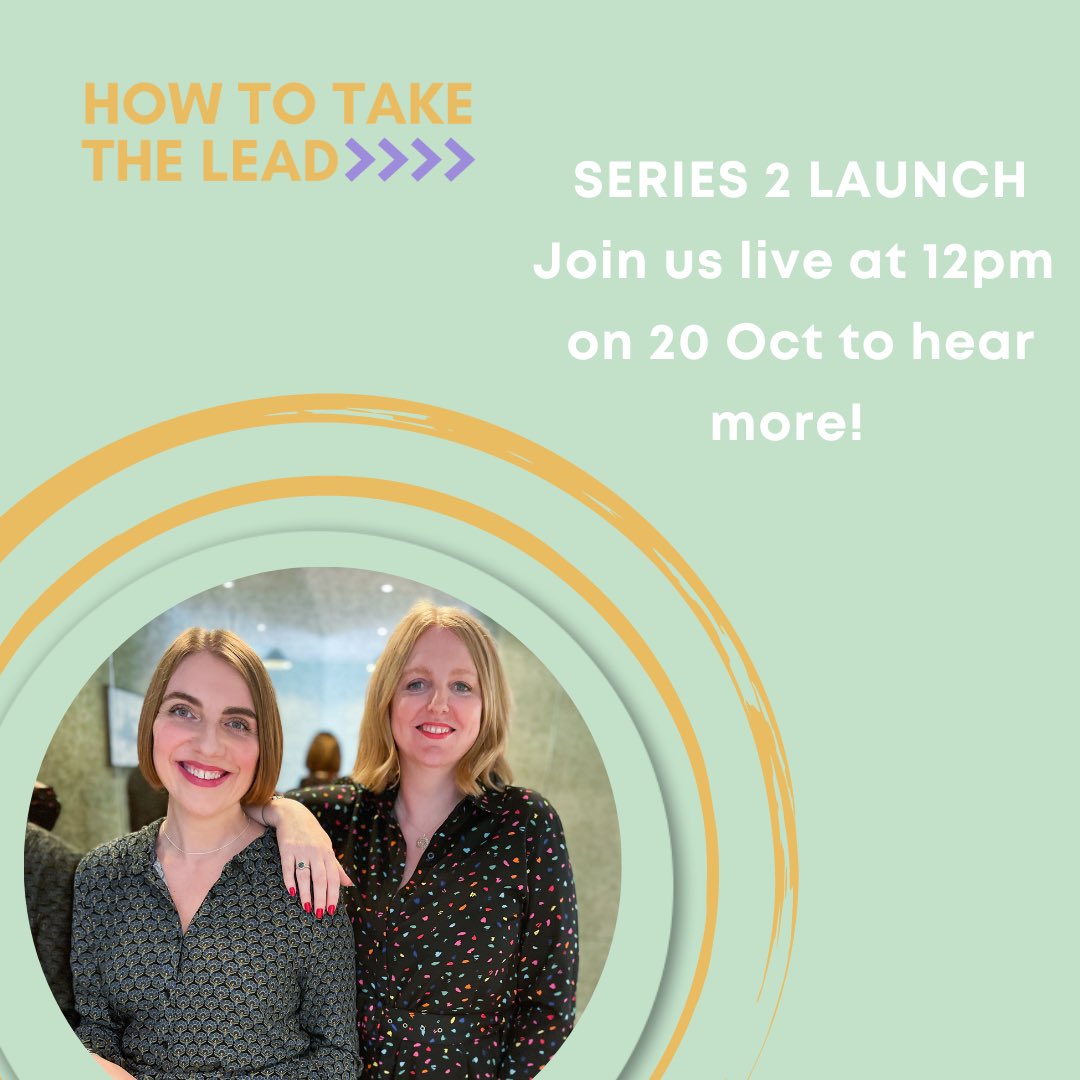 How2TakeTheLead's tweet photo. The second series launches tomorrow! The first ep drops in the morning and you can join us live at midday over on Insta for the inside track on what’s coming up throughout the series.
#HowToTakeTheLead #podcast #leadership
https://t.co/vdjd6Kygzj https://t.co/dk65hLbOmN
