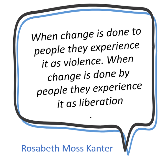 HelenBevan's tweet image. Q4: as leaders, we should reflect whether we are doing change &quot;with &amp;amp; &quot;by&quot; people (generally works better), rather than &quot;to&quot; or &quot;for&quot; people. Doing change &quot;for&quot; people, while well intentioned, is a massive barrier to delivering effective change in health &amp;amp; care #leadingqi #qihour
