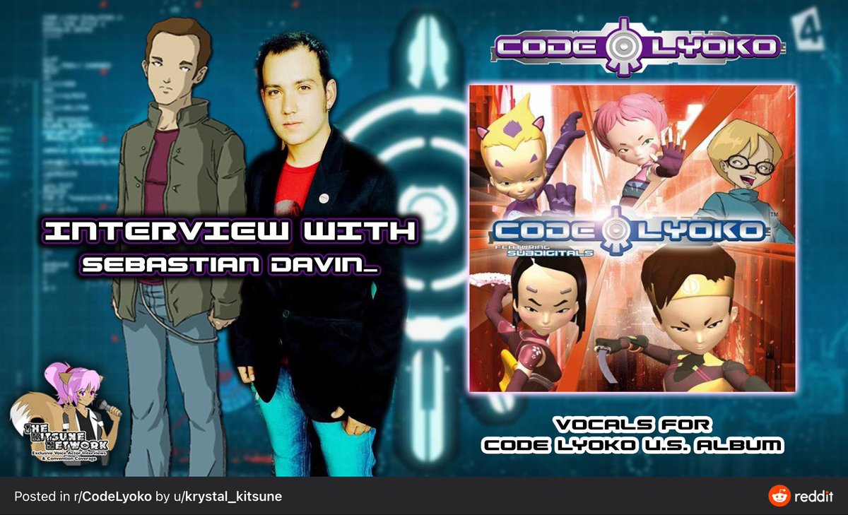 KitsuneNetwork's tweet photo. Coming soon for all #CodeLyoko fans, an executive interview w/ #SebastianDavin! We’ll go over his experiences working on the 2007, Code Lyoko album, as the lead vocals!
Release date: TBA https://t.co/LmTmZ6gGki