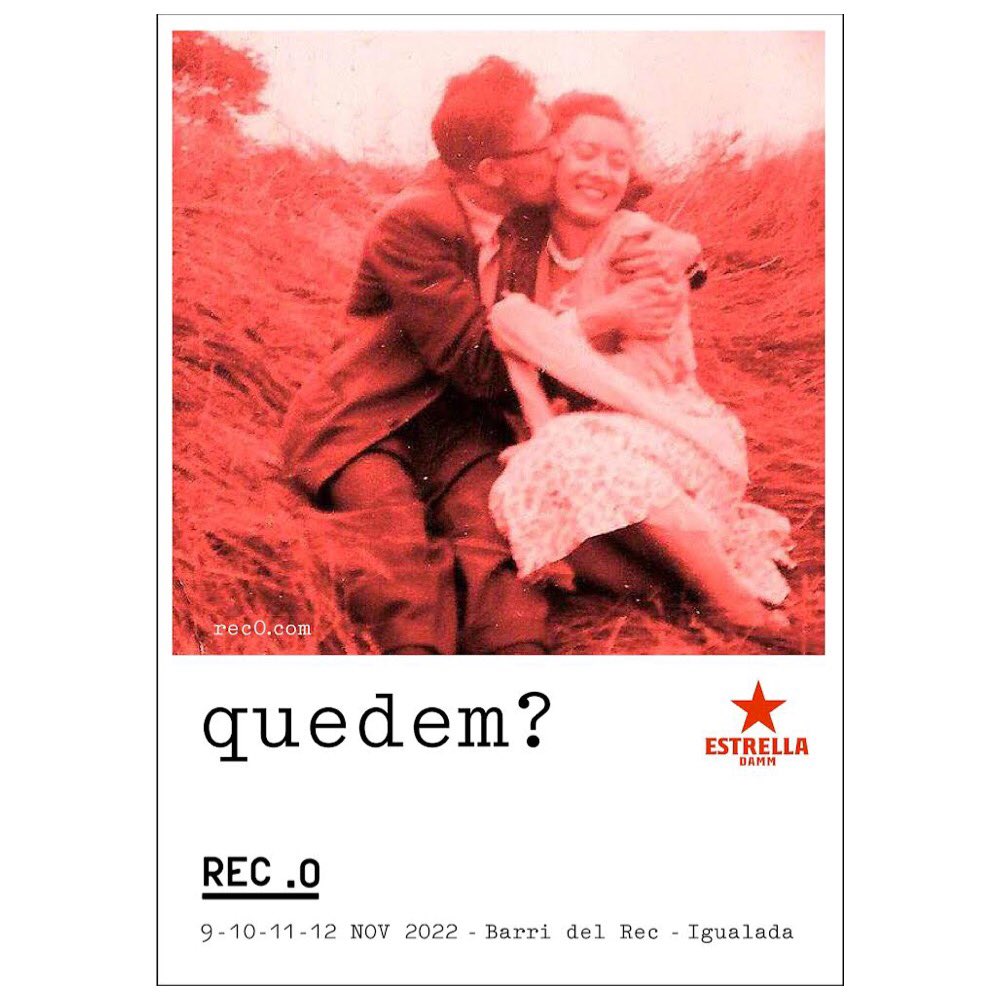 Quedem?
Et presentem el cartell de l’edició d’hivern del Rec.0
T’agrada? rec0.com #Rec0 #quedem?
Del 9 al 12 de novembre, vine al Rec, a Igualada 📌