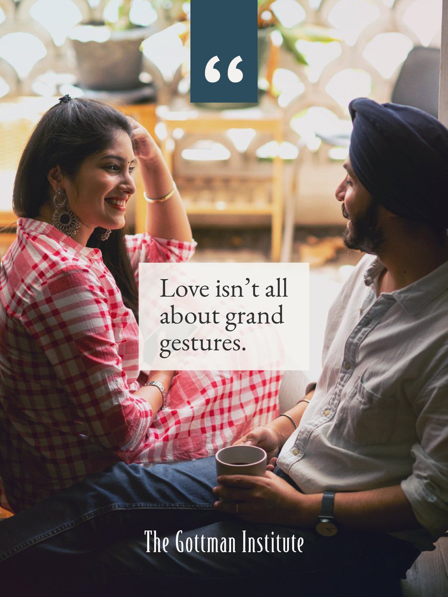 While grand gestures can make a big splash, long-lasting love is built on a thousand small things. It may be a cup of coffee delivered in the morning or a few minutes to be silly together. Get 31 ideas of small things to show your partner you care: bit.ly/3iW1aJo