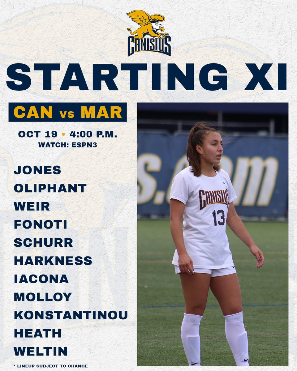 Today's #Griffs Starting XI vs Marist: