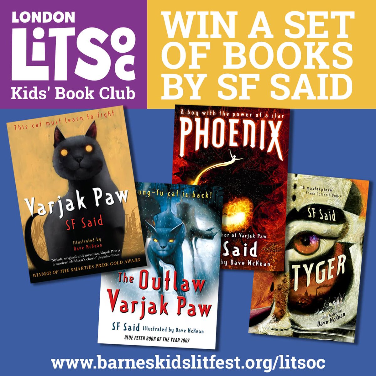 GIVEAWAY! We just can't wait for the next meeting of our mega monthly kids' book club on Saturday 5 November when we'll be joined by <a href="/whatSFSaid/">SF Said</a> and you can win ALL his books right here. Like, follow, RT &amp; tag a friend by 4.00pm 23/10. Ts &amp; Cs on website bit.ly/3DcgKxQ