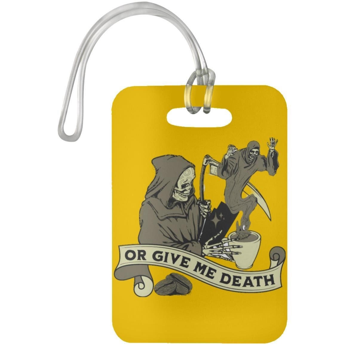SzabolcsCibi's tweet photo. Excited new in my @etsy shop: Give me Coffee or Death 🤣, #Luggage #Bagtag, #Coffeelover, Halloween #partygift, Halloween #Gift, #Basket Tag, Basket Wrap, #Trick or Treat https://t.co/b5ENhICGxT #etsyshop #gothic #sklull #halloween #coffee https://t.co/Ez39VrJLDY
