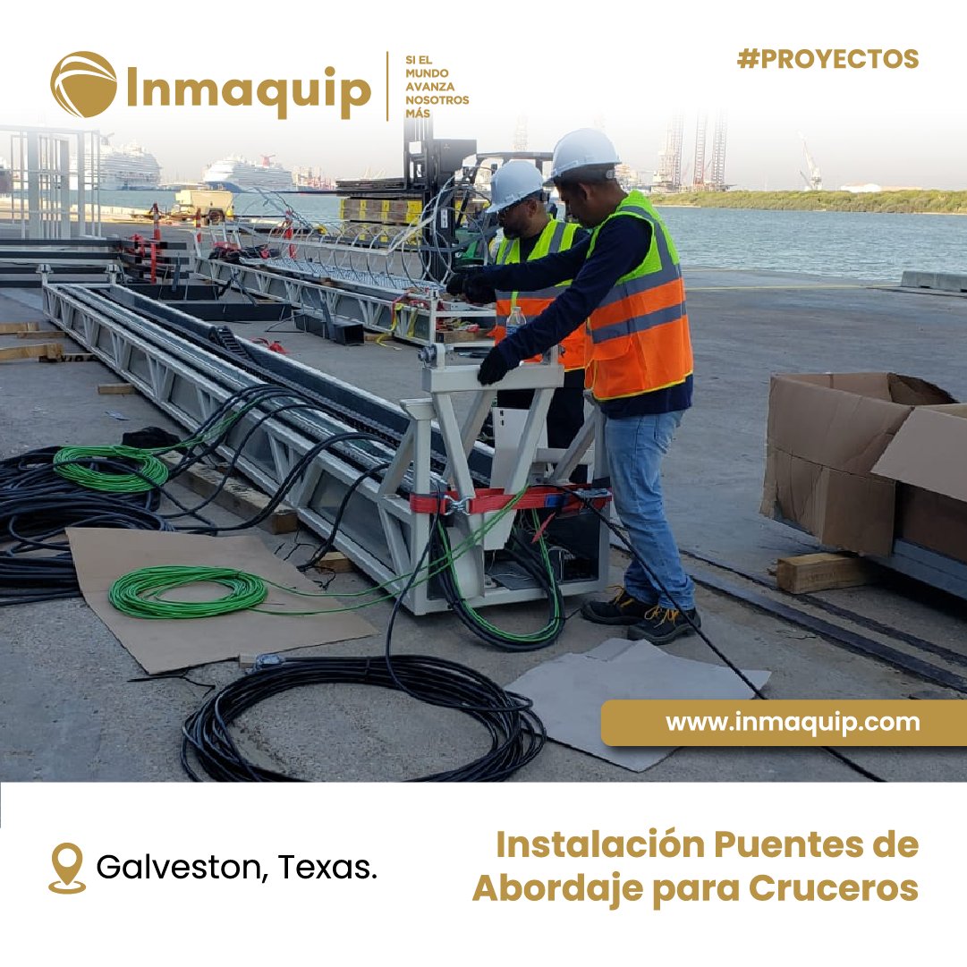 InmaquipSA's tweet photo. Installation of two boarding bridges for cruise ships at the Royal Caribbean terminal in Galveston, Texas, USA.
If the world is moving forward... We will go further!!!

#aereopuerto #industria #distribución #infraestructura #puentedeabordaje #Asia #Europa #América #USA https://t.co/ODPgUZr2BL