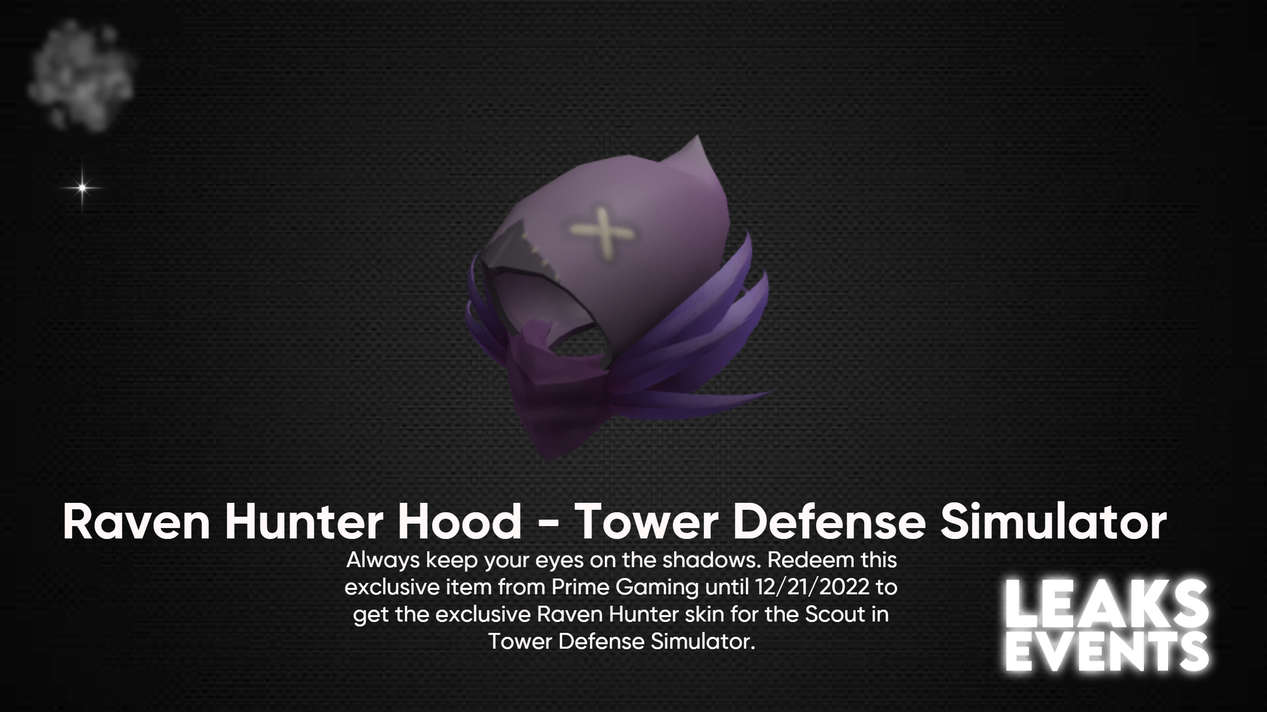 Tower Defense simulator new Prime Gaming Raven skin