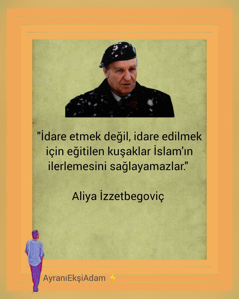 #aliyaizzetbegoviç
Vefatı : 19 Ekim 2003
#AyranıEkşiAdam ⚡