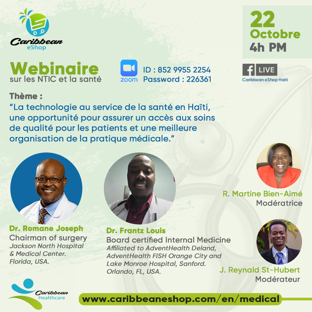 Caribbean_eShop's tweet photo. Vous êtes médecin ou infirmier/ère, vous êtes étudiants en sciences de la santé?
Vous êtes invité à un webinaire Zoom le samedi 22 octobre 2022 à 4 h 00 PM. 
Inscrivez-vous à l'avance à ce webinaire pour participer :
https://t.co/G9zQomYNF6
ID : 852 9955 2254
Password : 226361 https://t.co/LNEa3nhjc6