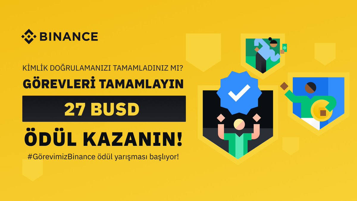 Binance_Turkish's tweet photo. #GörevimizBinance ödül yarışması başlıyor!🥳

#Binance Görev Merkezi'ne gidin, verilen görevleri tamamlayın ve toplam 27.000 $BUSD değerinde ödülü paylaşın! 

Görevler ne mi? Tıklayın! 👉https://t.co/ODcx1uPhrF https://t.co/ts6EZKpzcp