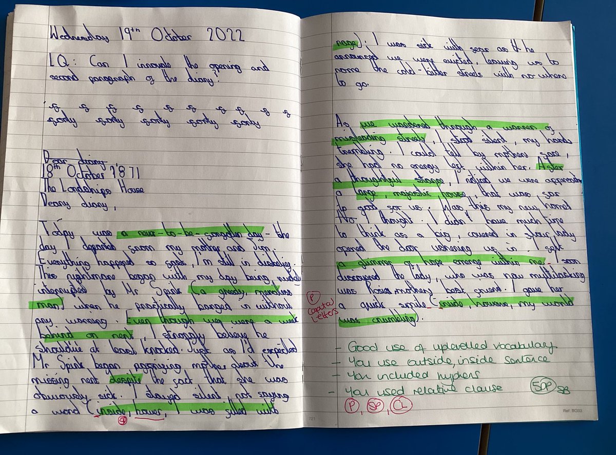 HeathMount's tweet photo. Year 6 have been innovating parts of a diary as part of their non-fiction writing. They took the role of Emily Jarvis from Street Child. Have a read of the opening and second paragraph. They have captured the characters emotions. @ExcelsiorMAT @anita_chahal #talk4write @ahmedk78 https://t.co/Hix0wVfJlN