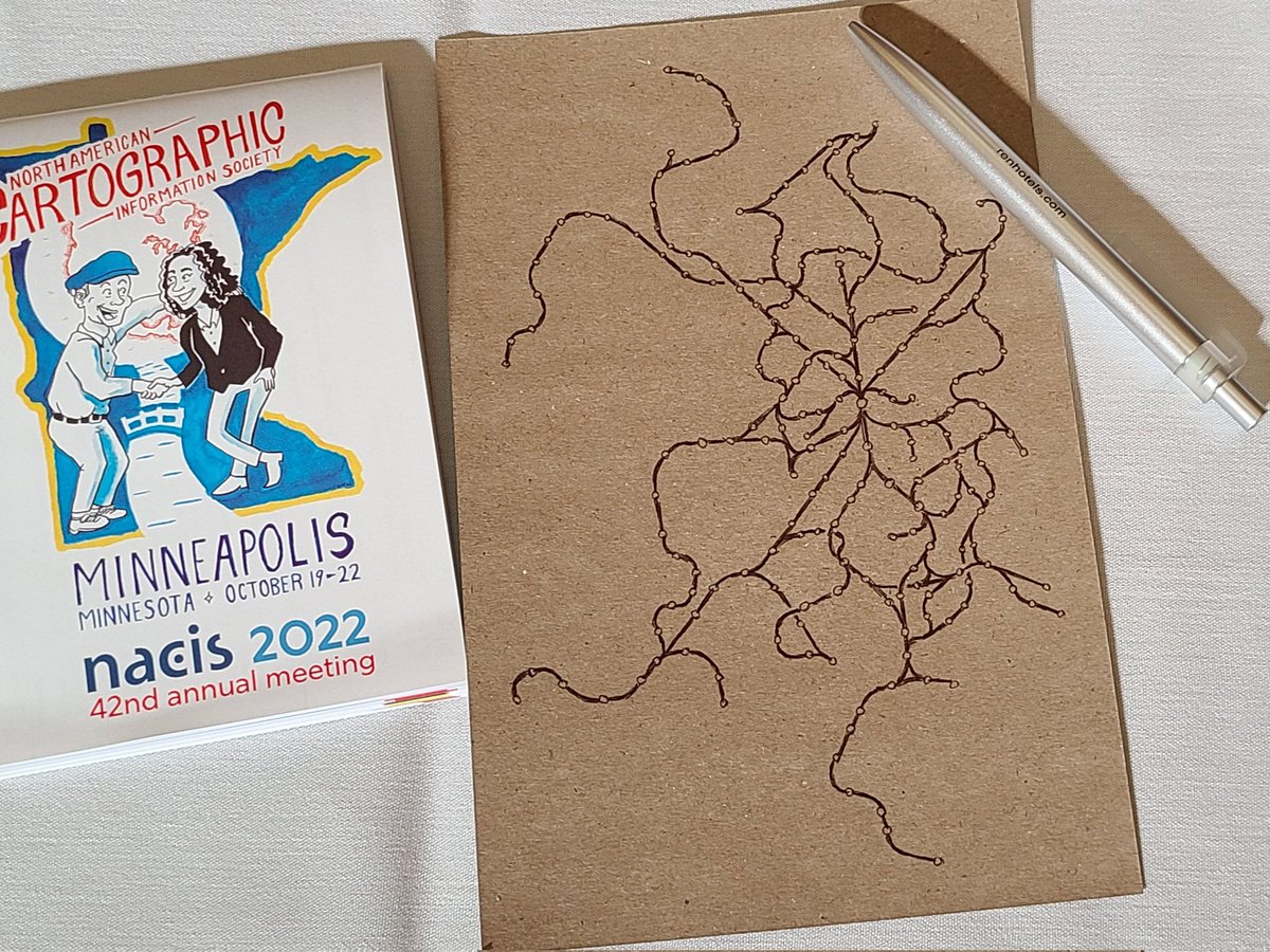 Artimaps_DavidN's tweet image. Me, draw a map at a cartography conference!?!?

If there is pen/paper, then yes.

And, as @NACIS #NACIS2022 is in an old railway station, a rail network map seems appropriate!

#mapdrawing #mapping #cartography #doodle