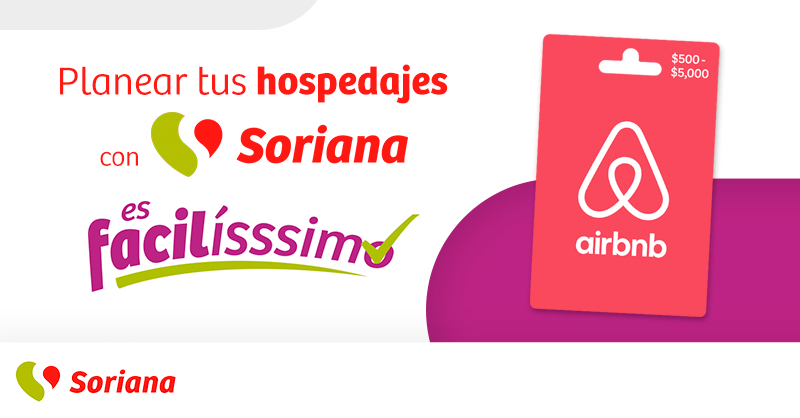 TiendaSoriana's tweet photo. Ahora, planear dónde será tu próximo hospedaje será Facilísssimo… ✈️Consigue ahora tu tarjeta Airbnb en Soriana. 💚❤️ https://t.co/xHs4IztVQr