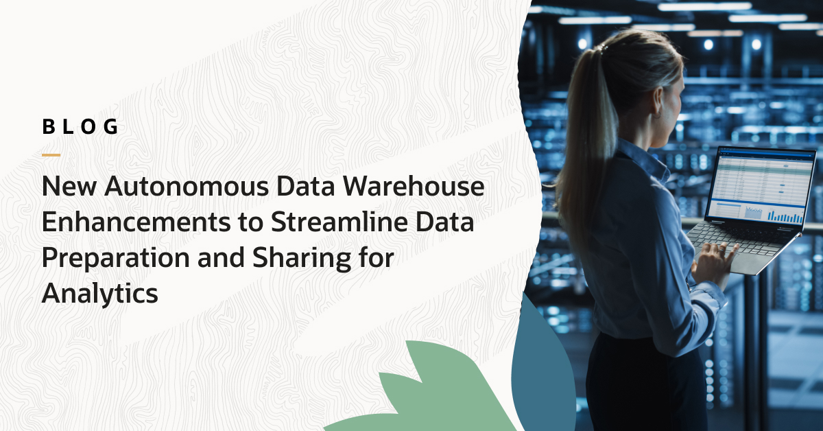 OracleDatabase's tweet image. New #AutonomousDataWarehouse enhancements streamline data prep, integration, and sharing. ☑️Improved data loading and visualization☑️New ADB Excel add-in ☑️New analytic accelerator for Oracle E-Business Suite, Fusion, and NetSuite, and more. Read: social.ora.cl/6019MYi4V