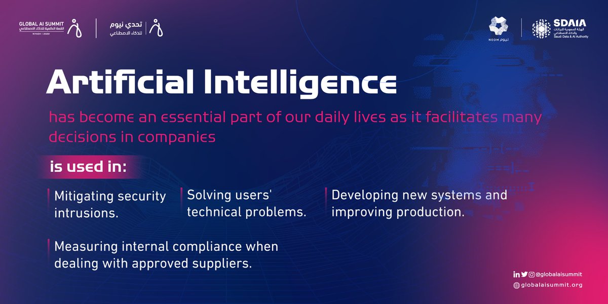 globalaisummit's tweet photo. Artificial intelligence is the unknown soldier and the virtual assistant in various details of our lives. It also plays a vital role in most corporate decisions. 
#NEOMChallenge 
Register now: https://t.co/k4etOZEafp https://t.co/yzekedONvW