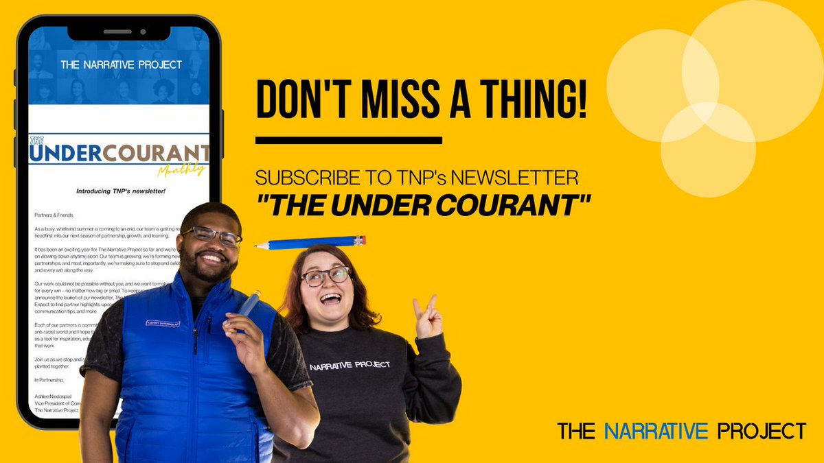 TNP_CT's tweet image. Want to stay in the know about all things TNP? Subscribe to our newsletter, &quot;The Under Courant&quot; here:
eepurl.com/gz56R9

#TheNarrativeProject #TheUnderCourant