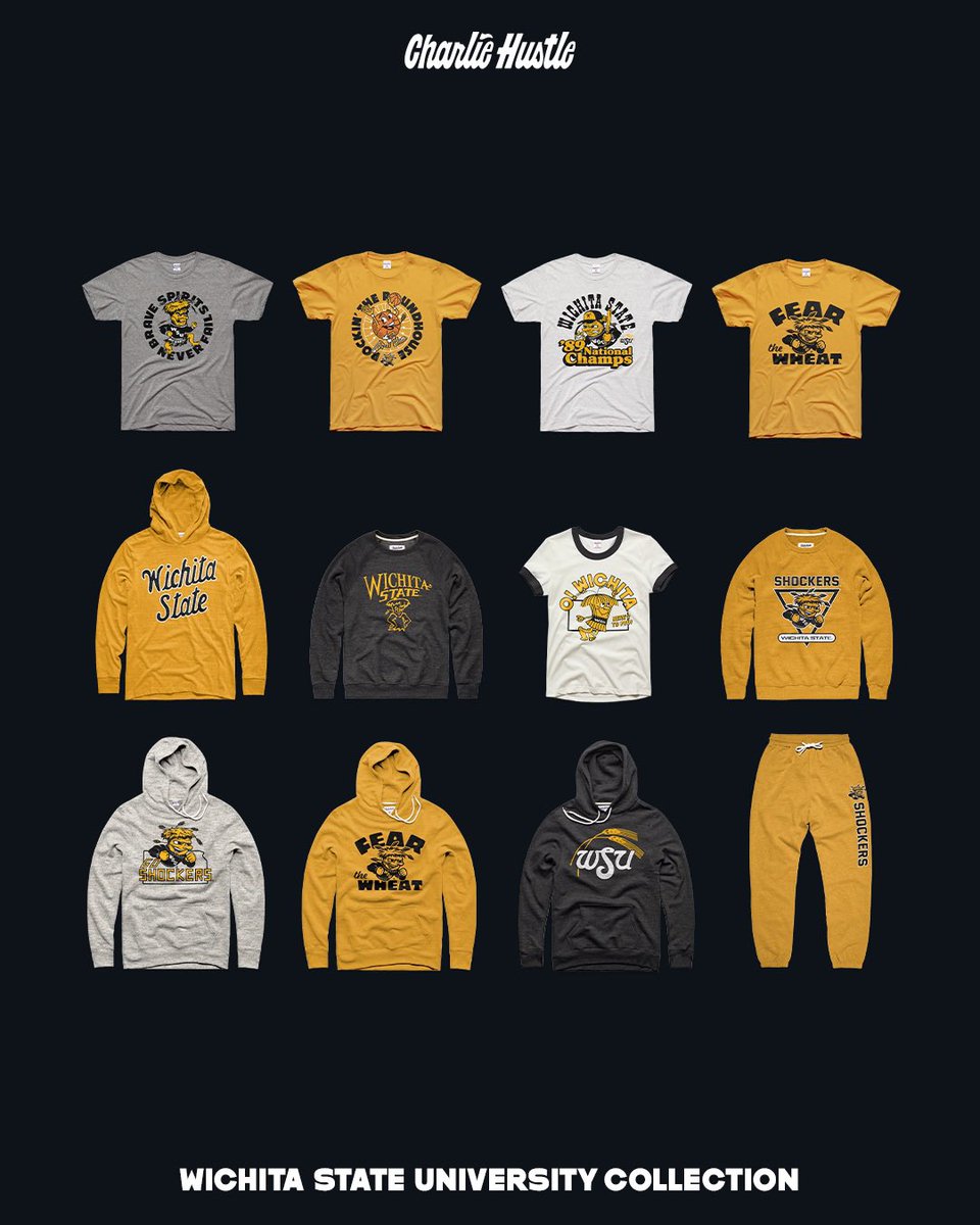 CharlieHustleCo's tweet photo. Don't fear the heat 🔥🔥 of this Wichita State collection! Shock your fellow Shockers this next game day. Which tee has you fearing the wheat?

#shockernation #wichitastate #shockerpride #WSUShockers #VintageMadeFresh https://t.co/NsTsPh5Z6E