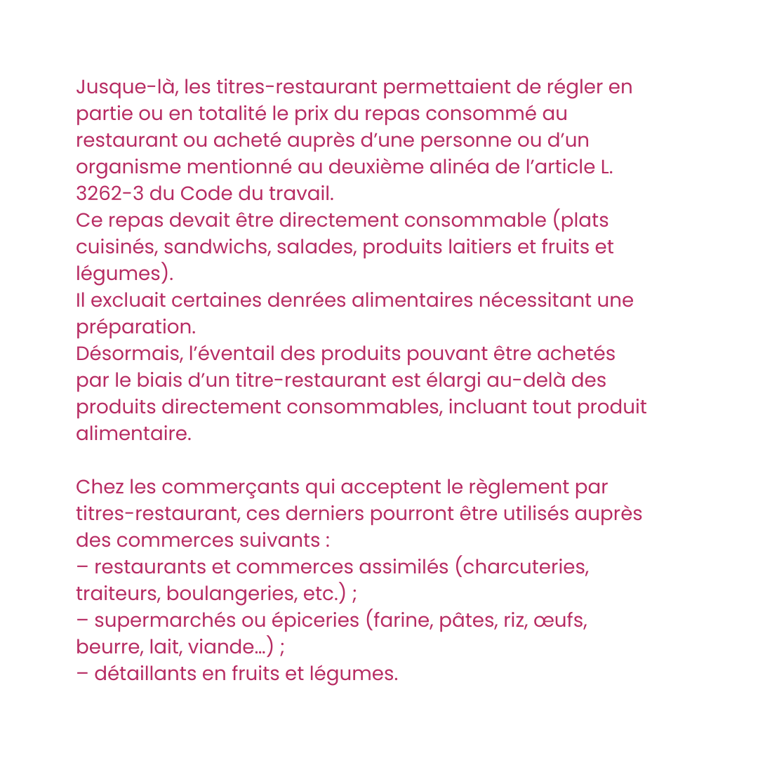 agaps__'s tweet photo. ✨ Le plafond d'utilisation des titres-restaurants est révélé à 25€ à compter du 1er octobre 2022 ✨
💻 Pour découvrir plus d'actualité, rejoignez-nous sur notre site internet 😊
https://t.co/BTm3BuauYZ
#AGAPS #tickets #restaurant #paiments #euros #food #repas #loi https://t.co/UgPAgq1cJu