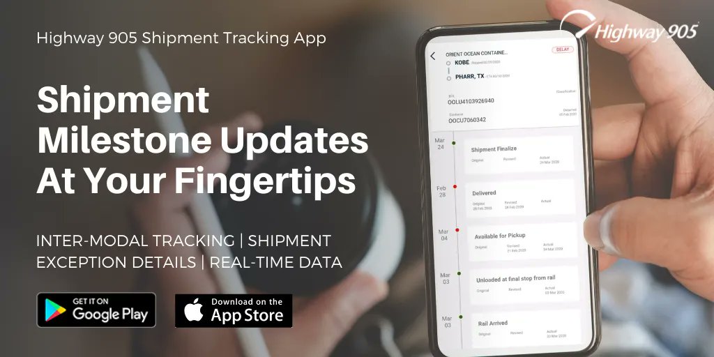 highway905's tweet photo. Worried about upcoming #HolidaySeason #logistics challenges? You need to get real-time shipment milestone tracking details at your fingertips. Download the Shipment Tracking #app.
App Store: https://t.co/20WMfCanii Google Play: https://t.co/kaesfX6tLD
#shipment #supplychain https://t.co/xoR9GVHLOB