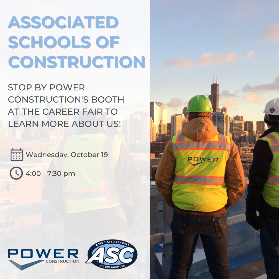 Hey there, ASC! Drop by Power Construction's booth at the Career Fair to talk more about #careersinconstruction #careersinsafety #Poweryourcareer #GrowwithPower #internship #recruiting <a href="/ASC_National/">ASC National</a>