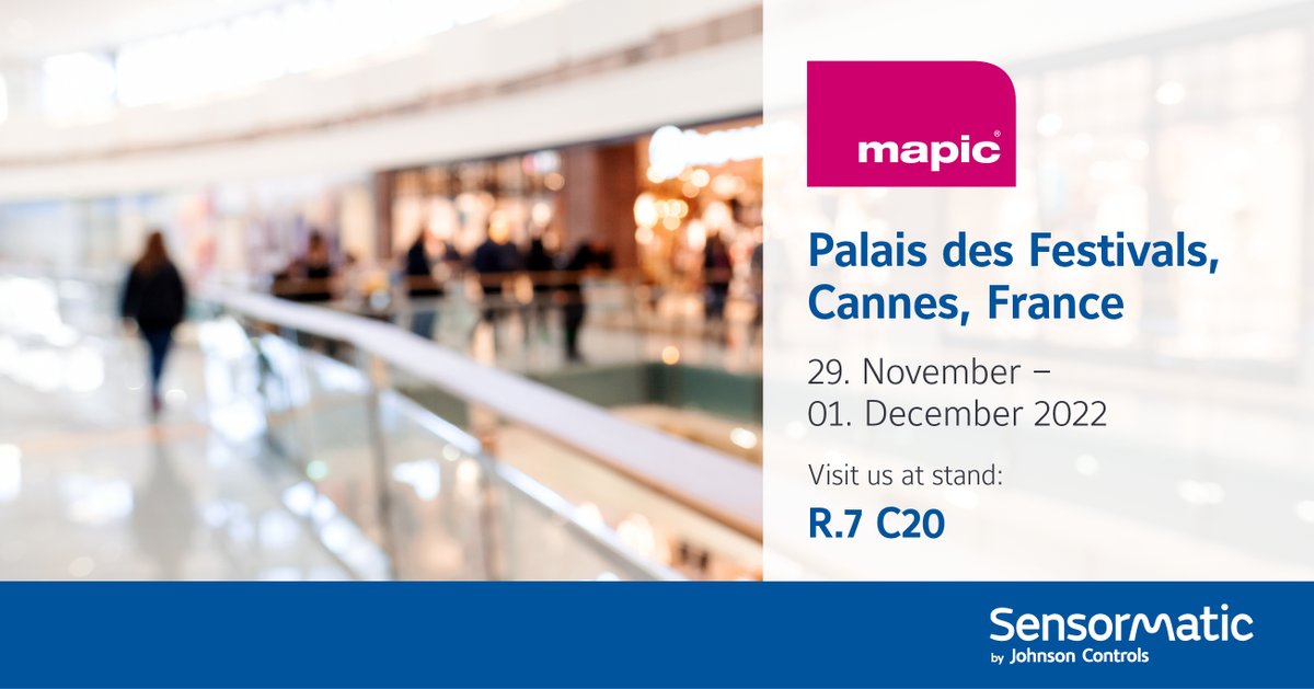 Sensormatic's tweet photo. @Sensormatic Solutions is attending MAPIC 2022 in Cannes, France. Visit us at stand R7, C20 or schedule an individual appointment with one of our representatives by emailing emea.retail.events@jci.com
#MAPIC2022 #Retail @MAPICWorld https://t.co/JljcBYvmg9
