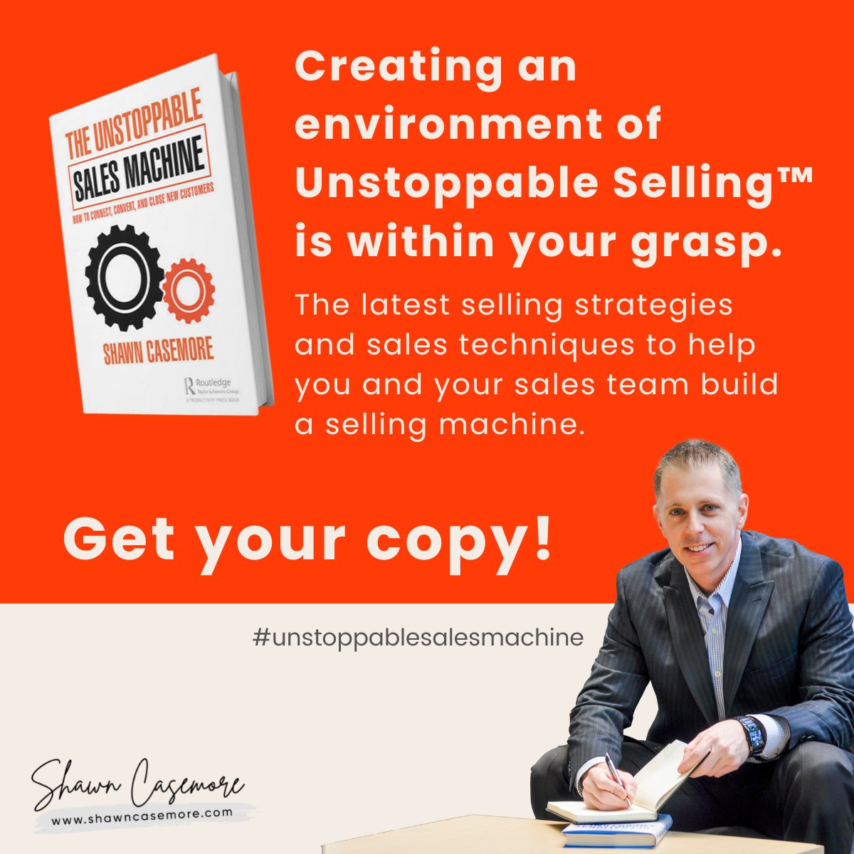 ShawnCasemore's tweet image. Creating an environment of Unstoppable SellingTM is within your grasp. Get your copy of my latest book to learn the latest selling strategies and sales techniques to help you and your sales team build a selling machine! bit.ly/3ERNQ7x

#salesteam #sellingmachine