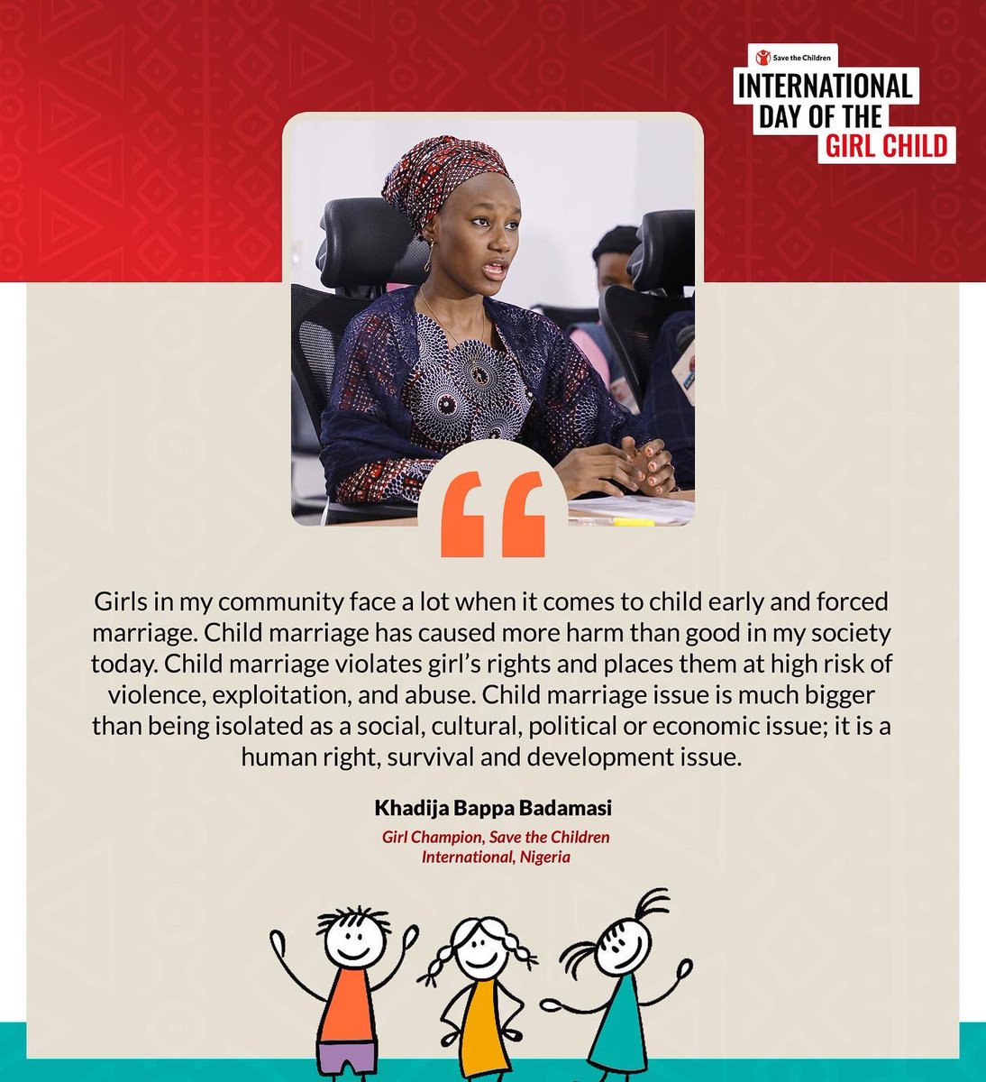 savechildrenNG's tweet photo. Highlights from our press conference regarding the day of the girl child. Tap the like ❤️ button and retweet to support #IDG22 https://t.co/x8Sg4fwUP6