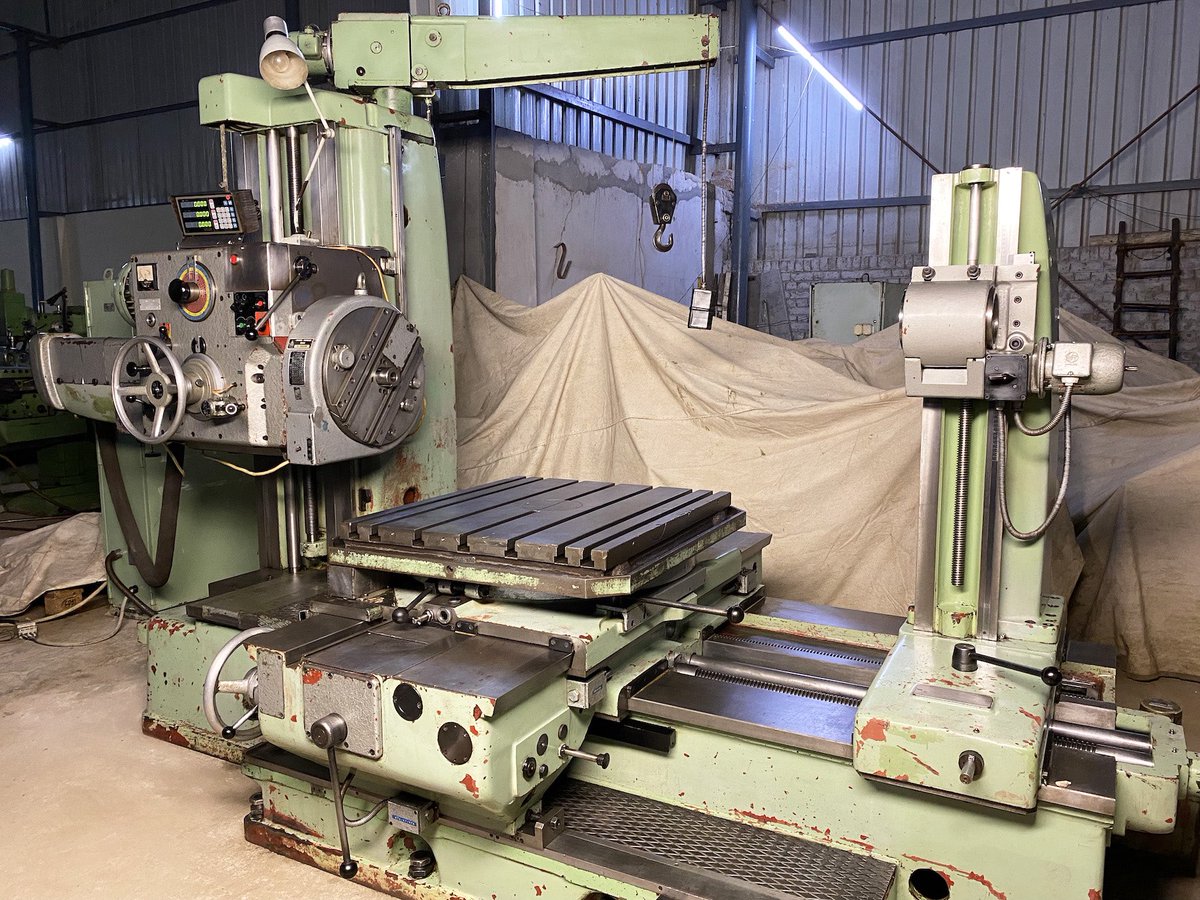 LibertyMetMach's tweet image. Horizontal Boring Machine - TOS WH 63 - Spindle Diameter 63 mm and Table Size 890 mm x 800 mm. 

#boringmachines #boringmachine #horizontalboringmill #horizontalboring #horizontalborer #horizontalboringmachine #tos #tosboring #toshorizontal #tosmachines #tosczech #toswh63 #wh63